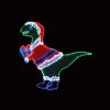 New ???? Premier 1.2m Dinosaur In A Santa ???? Coat And Hat Tinsel Rope Light With LEDs ????