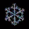 New ???? Premier 60cm White Starburst Snowflake Light With 300 Multi Coloured LEDs ????