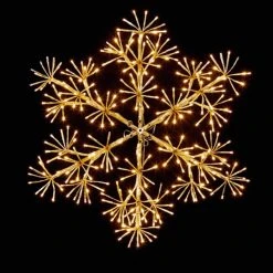 Brand new ✨ Premier 1.5m Giant Gold Starburst Snowflake Silhouette With 1080 Warm White LEDs 🤩