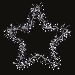 Outlet ???? Premier 60cm Silver Star Cluster With 240 Ice White Twinkle LEDs ????