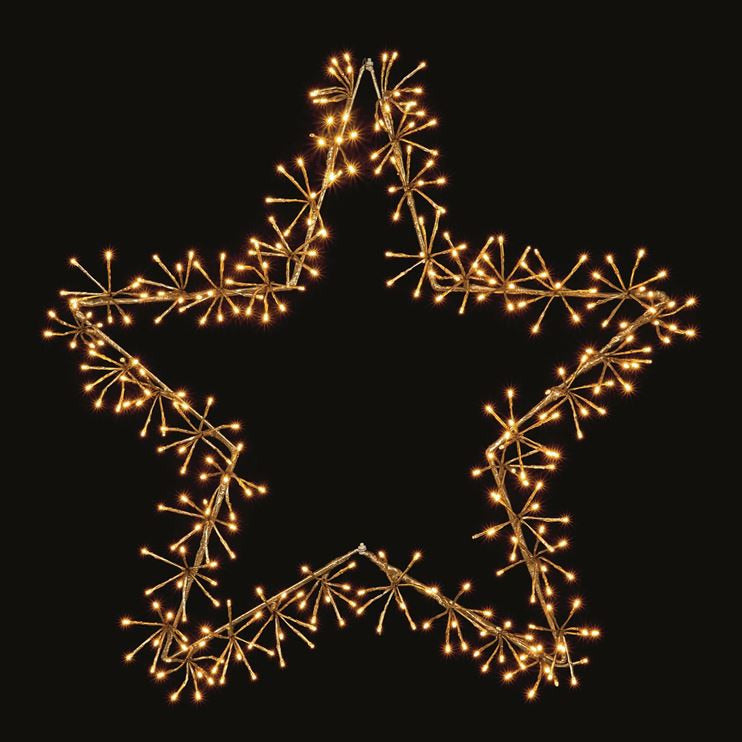 90cm Gold Star Cluster Silhouette with Warm White LEDs Best deal ???? Premier 90cm Gold Star Cluster Silhouette With Warm White LEDs ???? -UK Christmas World Sales Store LV191066G