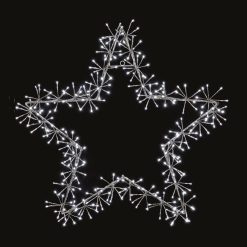 Cheap ???? Premier 90cm Silver Star ???? Christmas Cluster With White LEDs ✔️