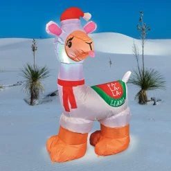 Cheap 😉 Premier 1.2m Inflatable LED Lit ❄ Christmas Llama 🥰