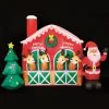Budget 🤩 Premier 2.7m Inflatable Stable With Reindeer Santa And 🎄 Christmas Tree 🎁