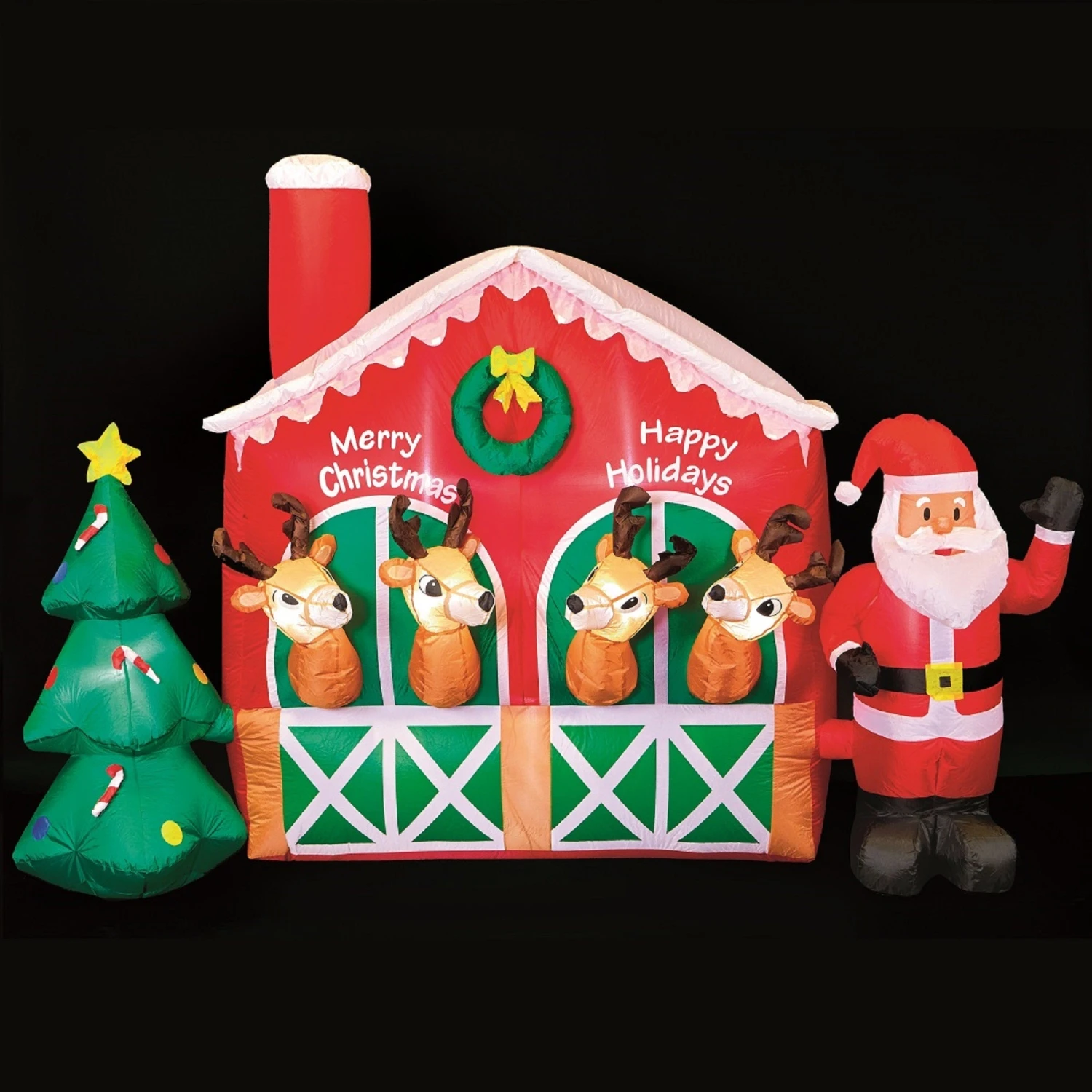 Budget π€© Premier 2.7m Inflatable Stable With Reindeer Santa And π Christmas Tree π 1 Budget π€© Premier 2.7m Inflatable Stable With Reindeer Santa And π Christmas Tree π