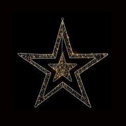 New ???? Premier 80cm 140 Warm White LED Double Sided Star Window Light ????