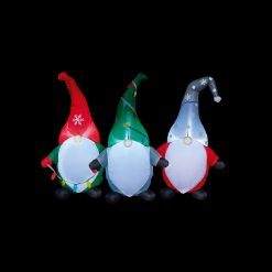 Budget ???? Premier 6ft Trio Of Gnomes LED Lit ???? Christmas Inflatable ❤️