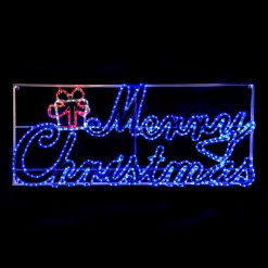 Outlet ???? Festive Decorations 1.6m Merry ???? Christmas Sign LED XP Outdoor Silhouette Motif ????