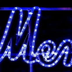 Outlet 💯 Festive Decorations 1.6m Merry 🎅 Christmas Sign LED XP Outdoor Silhouette Motif 😉 -UK Christmas World Sales Store MF4143 2DC 800506 cu
