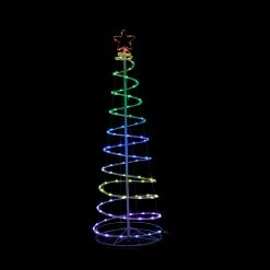 Cheap 🥰 Festive 5ft Digital RGB Indoor 🎄 Christmas Spiral Tree With Star And Remote Control 👍
