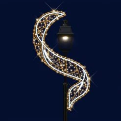 Best Pirce 🛒 Blachere 2.25m Elegant Snowflash Lamp Post Commercial 🎄 Christmas Silhouette Motif (Refurbished) 🛒