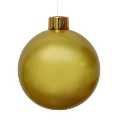 Promo 🛒 UK ❄ Christmas World 40cm Giant Gold Inflatable ❄ Christmas Tree Bauble With Hanger 🧨