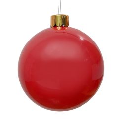 Coupon ???? UK ???? Christmas World 40cm Giant Red Inflatable ???? Christmas Tree Bauble With Hanger ✨
