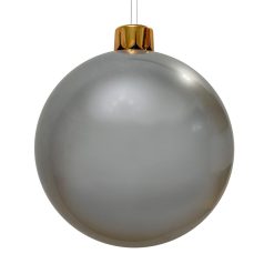 Coupon ???? UK ???? Christmas World 40cm Giant Silver Inflatable ???? Christmas Tree Bauble With Hanger ????