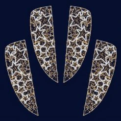 New 🛒 Blachere Set Of 4 ~ 3m Star Burst Commercial 🔔 Christmas Lamp Post Silhouette Motifs (Refurbished) ✔️